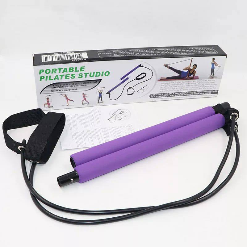 Barra Pilates Portátil  Bandas Elastica